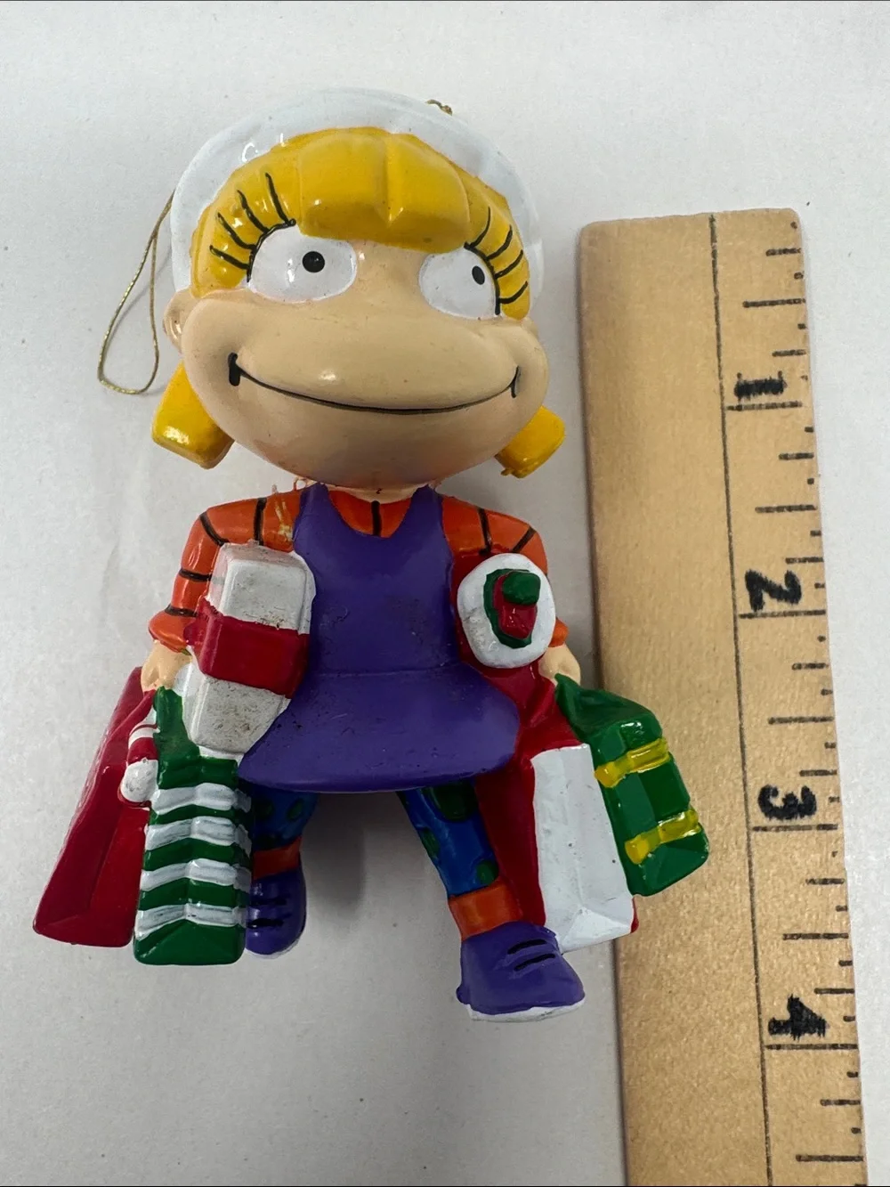 VINTAGE Y2K RUGRATS TOMMY PICKLES ANGELICA CHRISTMAS ORNAMENT LOT 2 NICKELODEON